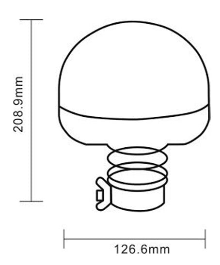 Rundumkennleuchte gelb 12-24 V Halogen zum Aufstecken