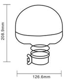 LED Rundumkennleuchte Rundumleuchte kompakt 12-24V mit flexiblem Fuß, zur Aufsteckmontage, für Traktoren und Baumaschinen