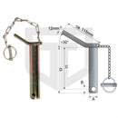 Unterlenkerbolzen Ø 28,0 x 175 mm 100265