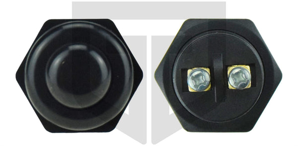 Druckknopfschalter schwarz mit Schraubanschlüssen - trecker-teile.de